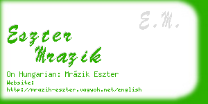 eszter mrazik business card